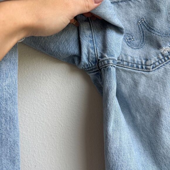 AG Adriano Goldschmied The Beau Slouchy Skinny Light Wash Distressed Size 26 - Picture 5 of 7